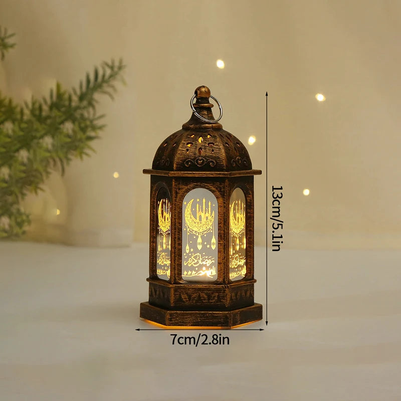 فوانيس رمضان كلاسيكية صغيرة بإضاءة LED | زينة رمضان للبيت والسفرة