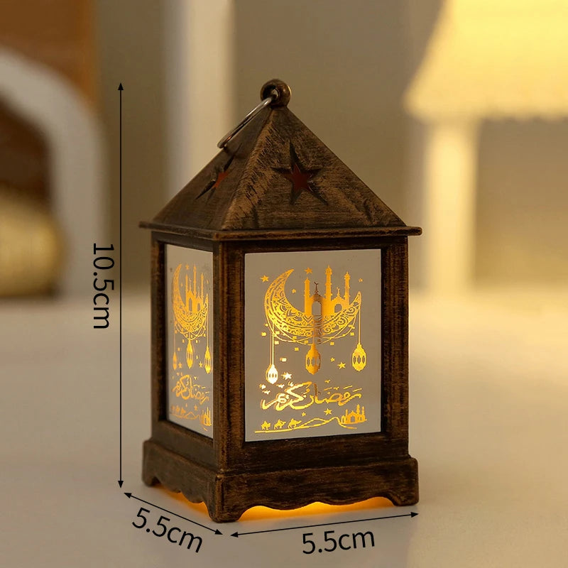 فوانيس رمضان كلاسيكية صغيرة بإضاءة LED | زينة رمضان للبيت والسفرة