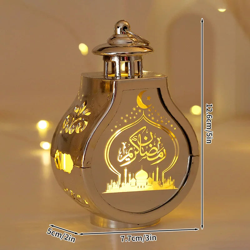 فوانيس رمضان كلاسيكية صغيرة بإضاءة LED | زينة رمضان للبيت والسفرة