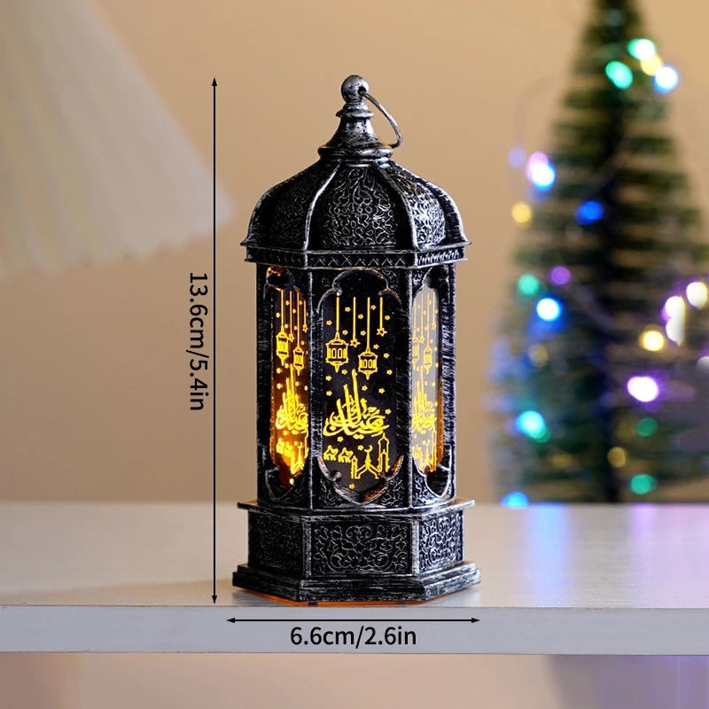 فوانيس رمضان كلاسيكية صغيرة بإضاءة LED | زينة رمضان للبيت والسفرة