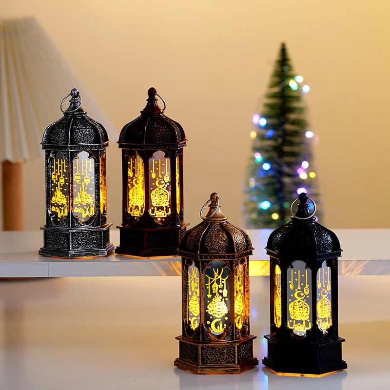 فوانيس رمضان كلاسيكية صغيرة بإضاءة LED | زينة رمضان للبيت والسفرة