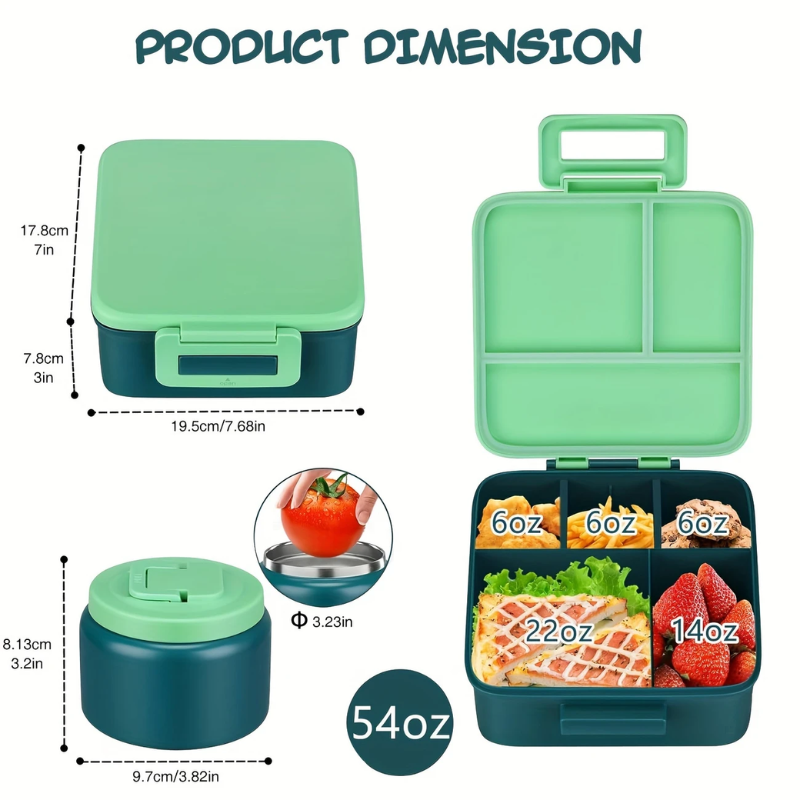 Lunch Box Set with Stainless Cooling Jar